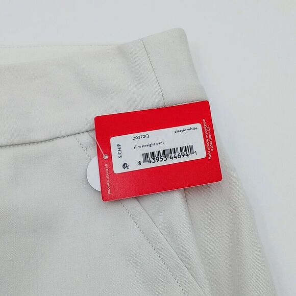 Spanx On- The -Go Slim Straight Ankle Pant 20372Q Classic White PS Patite Small - Picture 12 of 15